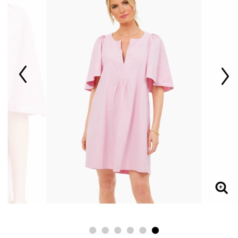 Tuckernut orchid pink (lavender) 100% cotton Finley flutter sleeve dress